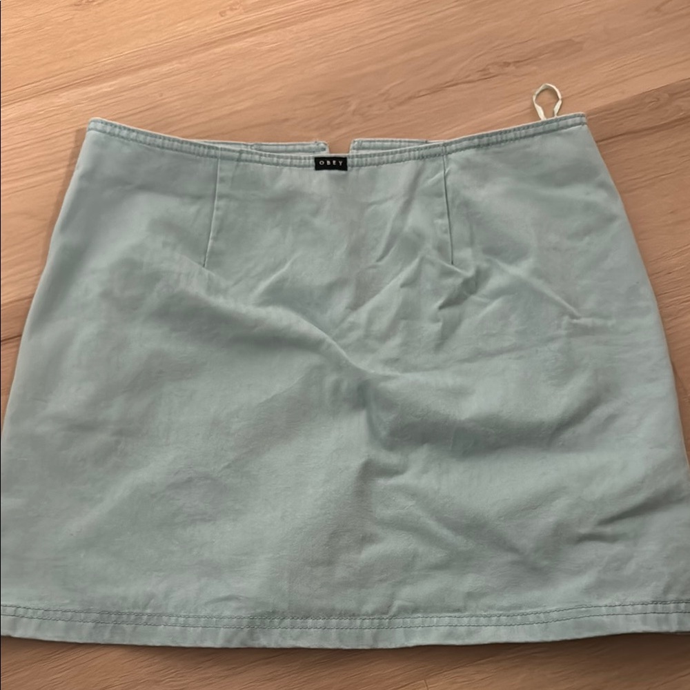 Obey Green Mini Pencil Skirt Casual